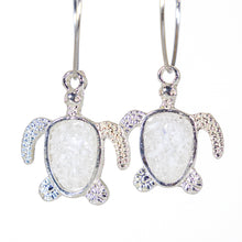 Load image into Gallery viewer, Recycled Ocean Plastic Turtle Earrings - Stainless Steel FJD$
