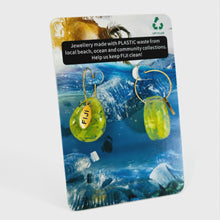 Load image into Gallery viewer, Recycled Ocean Plastic Hoop Earrings - Gold Plated Stainless Steel FJD$
