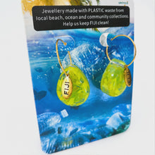 Load image into Gallery viewer, Recycled Ocean Plastic Hoop Earrings - Gold Plated Stainless Steel FJD$
