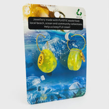 Load image into Gallery viewer, Recycled Ocean Plastic Hoop Earrings - Gold Plated Stainless Steel FJD$
