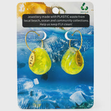 Load image into Gallery viewer, Recycled Ocean Plastic Hoop Earrings - Gold Plated Stainless Steel FJD$
