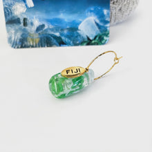 Load image into Gallery viewer, Recycled Ocean Plastic Hoop Earrings - Gold Plated Stainless Steel FJD$
