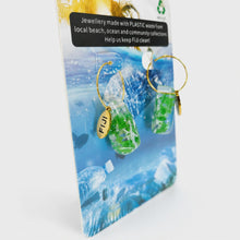 Load image into Gallery viewer, Recycled Ocean Plastic Hoop Earrings - Gold Plated Stainless Steel FJD$
