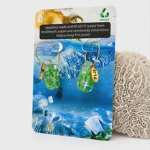 Load image into Gallery viewer, Recycled Ocean Plastic Hoop Earrings - Gold Plated Stainless Steel FJD$
