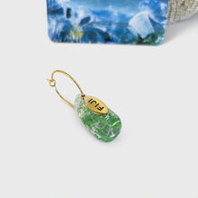 Load image into Gallery viewer, Recycled Ocean Plastic Hoop Earrings - Gold Plated Stainless Steel FJD$
