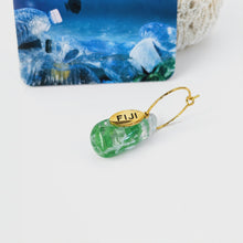 Load image into Gallery viewer, Recycled Ocean Plastic Hoop Earrings - Gold Plated Stainless Steel FJD$

