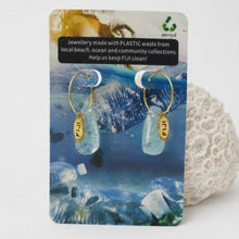 Load image into Gallery viewer, Recycled Ocean Plastic Hoop Earrings - Gold Plated Stainless Steel FJD$

