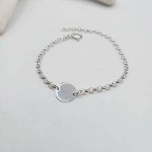 Load image into Gallery viewer, CUSTOM ENGRAVED - Disc Bracelet - 925 Sterling Silver FJD$
