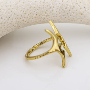 READY TO SHIP Frigate Bird Ring - 18k Gold Vermeil FJD$