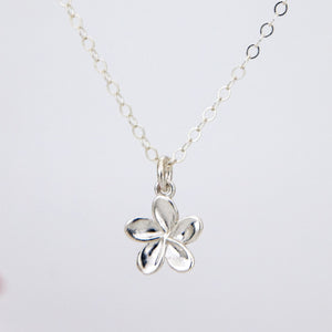 READY TO SHIP Frangipani Charm Necklace in 925 Sterling Silver - FJD$