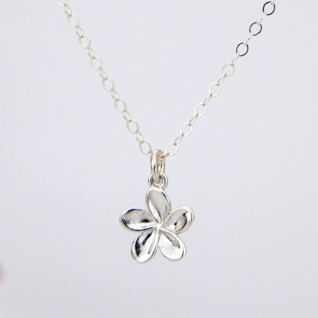 READY TO SHIP Frangipani Charm Necklace in 925 Sterling Silver - FJD$