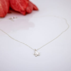 READY TO SHIP Frangipani Charm Necklace in 925 Sterling Silver - FJD$