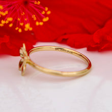 Load image into Gallery viewer, READY TO SHIP Mini Frangipani Ring - 9k Solid Gold FJD$
