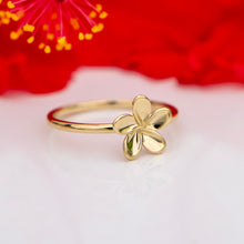 Load image into Gallery viewer, READY TO SHIP Mini Frangipani Ring - 9k Solid Gold FJD$
