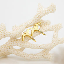 Load image into Gallery viewer, READY TO SHIP Frigate Bird Stud Earrings - 18k Gold Vermeil FJD$
