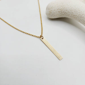 CUSTOM ENGRAVABLE Single Bar Necklace  - 14k Gold Fill FJD$