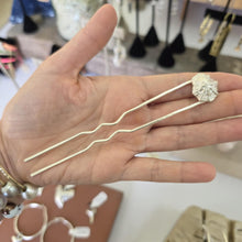 Load image into Gallery viewer, READY TO SHIP Hand-Cast Shell Hairpin - 925 Sterling Silver FJD$
