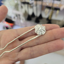 Load image into Gallery viewer, READY TO SHIP Hand-Cast Shell Hairpin - 925 Sterling Silver FJD$
