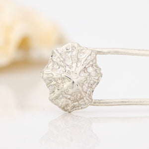 READY TO SHIP Hand-Cast Shell Hairpin - 925 Sterling Silver FJD$