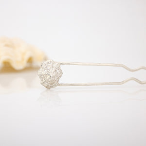 READY TO SHIP Hand-Cast Shell Hairpin - 925 Sterling Silver FJD$