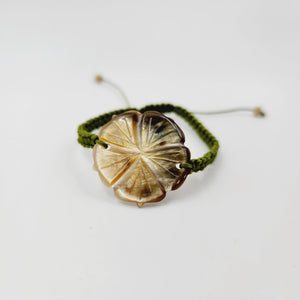 CONTACT US TO RECREATE THIS SOLD OUT STYLE Hibiscus Mother of Pearl Nylon Bracelet - FJD$