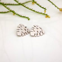 Load image into Gallery viewer, READY TO SHIP Monstera Stud Earrings - 925 Sterling Silver FJD$
