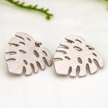 Load image into Gallery viewer, READY TO SHIP Monstera Stud Earrings - 925 Sterling Silver FJD$
