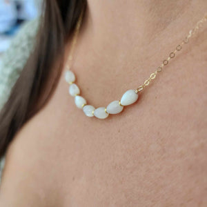 READY TO SHIP Mother of Pearl Necklace - 14k Gold Fill FJD$