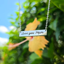Load image into Gallery viewer, Engravable Bar Necklace - Silver or Gold Waterproof Stainless Steel FJD$
