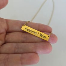 Load image into Gallery viewer, Engravable Bar Necklace - Silver or Gold Waterproof Stainless Steel FJD$
