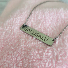 Load image into Gallery viewer, Engravable Bar Necklace - Silver or Gold Waterproof Stainless Steel FJD$
