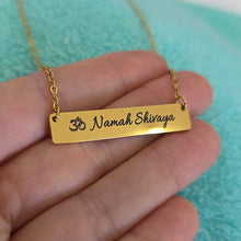 Load image into Gallery viewer, Engravable Bar Necklace - Silver or Gold Waterproof Stainless Steel FJD$
