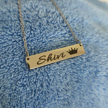 Load image into Gallery viewer, Engravable Bar Necklace - Silver or Gold Waterproof Stainless Steel FJD$
