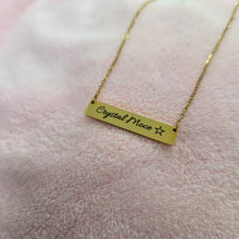 Load image into Gallery viewer, Engravable Bar Necklace - Silver or Gold Waterproof Stainless Steel FJD$
