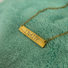 Load image into Gallery viewer, Engravable Bar Necklace - Silver or Gold Waterproof Stainless Steel FJD$
