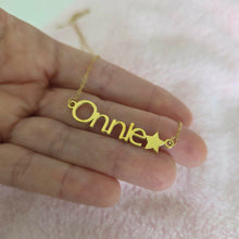 Load image into Gallery viewer, Custom Name Necklace - Gold Waterproof Stainless Steel FJD$
