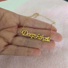 Load image into Gallery viewer, Custom Name Necklace - Gold Waterproof Stainless Steel FJD$
