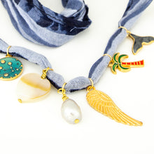 Load image into Gallery viewer, READY TO SHIP Charm Necklace - Fabric FJD$
