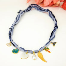 Load image into Gallery viewer, READY TO SHIP Charm Necklace - Fabric FJD$

