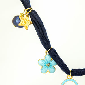 READY TO SHIP Charm Necklace - Fabric FJD$