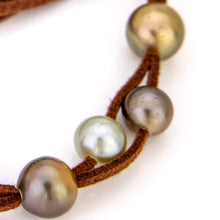 Load image into Gallery viewer, READY TO SHIP Unisex Fiji Saltwater Pearl Suede Leather Necklace - FJD$
