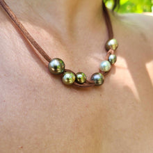Load image into Gallery viewer, READY TO SHIP Unisex Fiji Saltwater Pearl Suede Leather Necklace - FJD$
