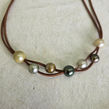 Load image into Gallery viewer, READY TO SHIP Unisex Fiji Saltwater Pearl Suede Leather Necklace - FJD$
