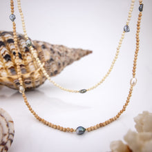Load image into Gallery viewer, READY TO SHIP Civa Fiji Keshi Pearl Double Layer Bead Necklace - 14k Gold Fill FJD$
