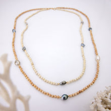 Load image into Gallery viewer, CONTACT US TO RECREATE THIS SOLD OUT STYLE Civa Fiji Keshi Pearl Double Layer Bead Necklace - 14k Gold Fill FJD$
