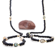 READY TO SHIP Civa Fiji Keshi Pearl Wooden Bead Necklace - 14k Gold Fill FJD$