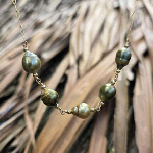 READY TO SHIP Civa Fiji Saltwater Pearl Necklace - 14k Gold Fill FJD$