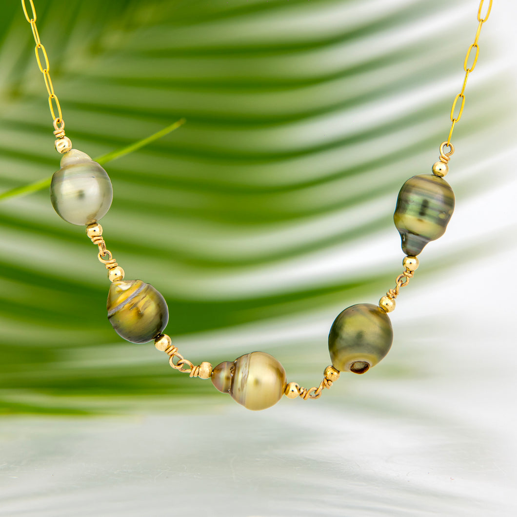 READY TO SHIP Civa Fiji Saltwater Pearl Necklace - 14k Gold Fill FJD$