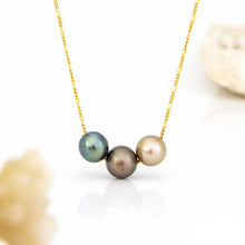 Load image into Gallery viewer, READY TO SHIP Fiji Saltwater Pearl Trio Necklace - 14k Gold Fill FJD$
