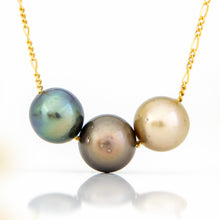 Load image into Gallery viewer, READY TO SHIP Fiji Saltwater Pearl Trio Necklace - 14k Gold Fill FJD$
